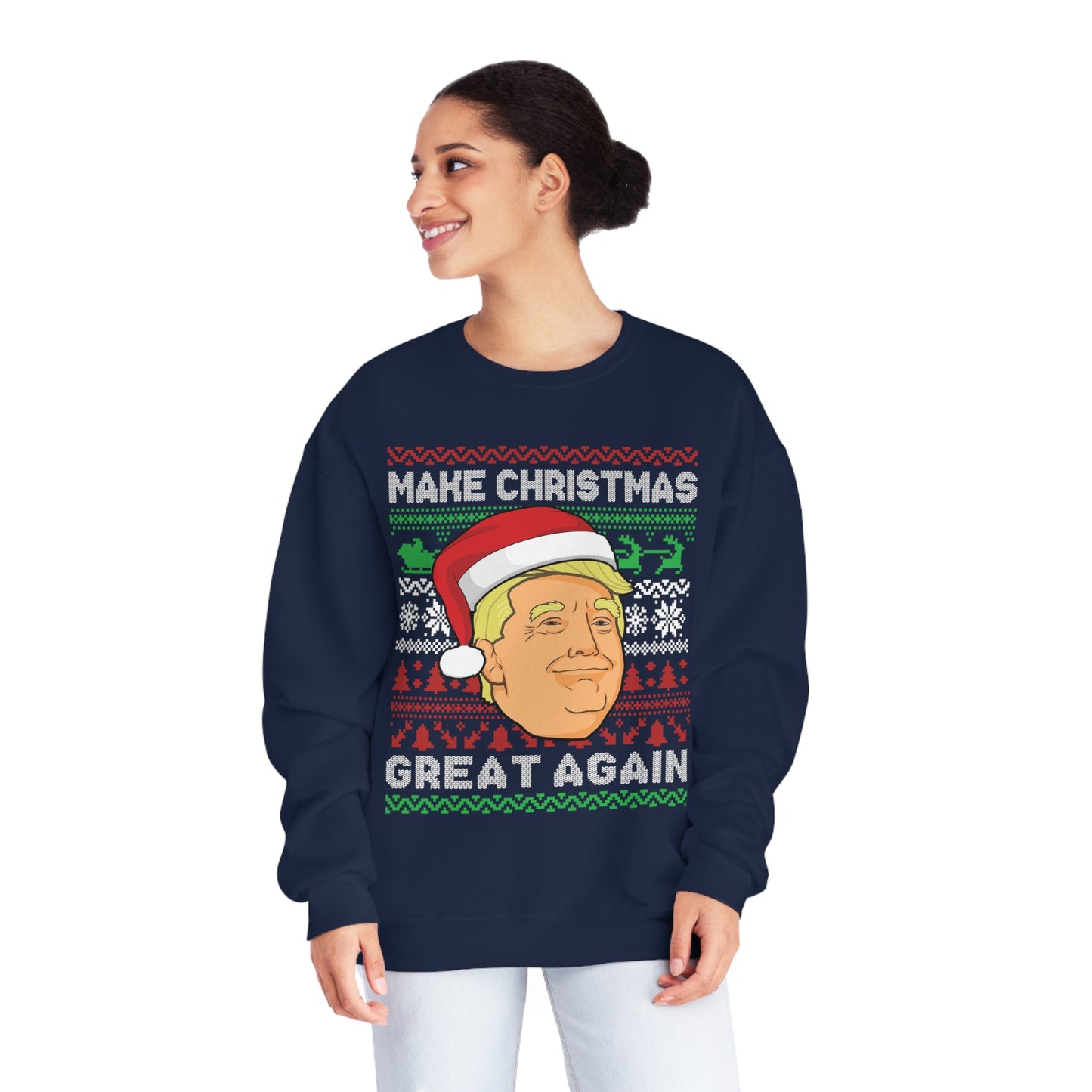 Trump Christmas Sweater, Make Christmas Great Again Sweatshirt