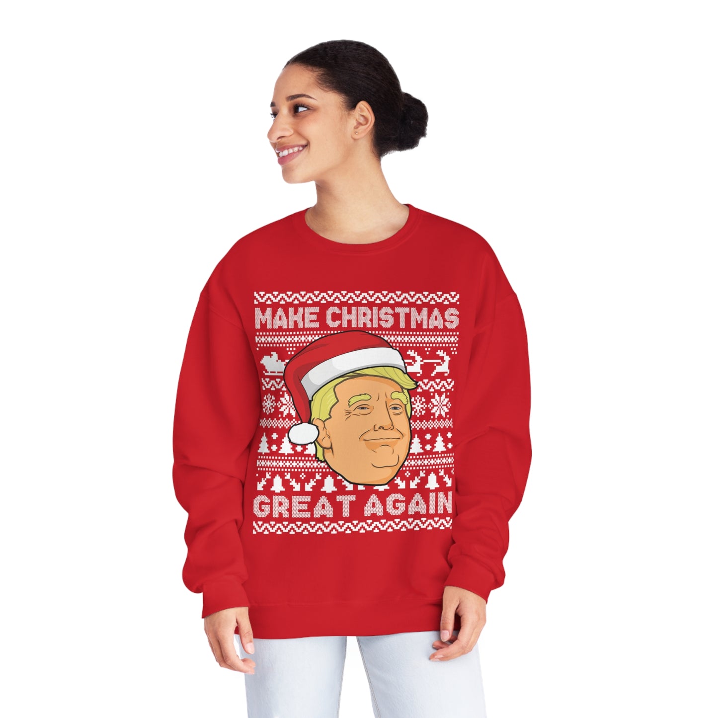 Trump Christmas Sweater, Make Christmas Great Again Sweatshirt