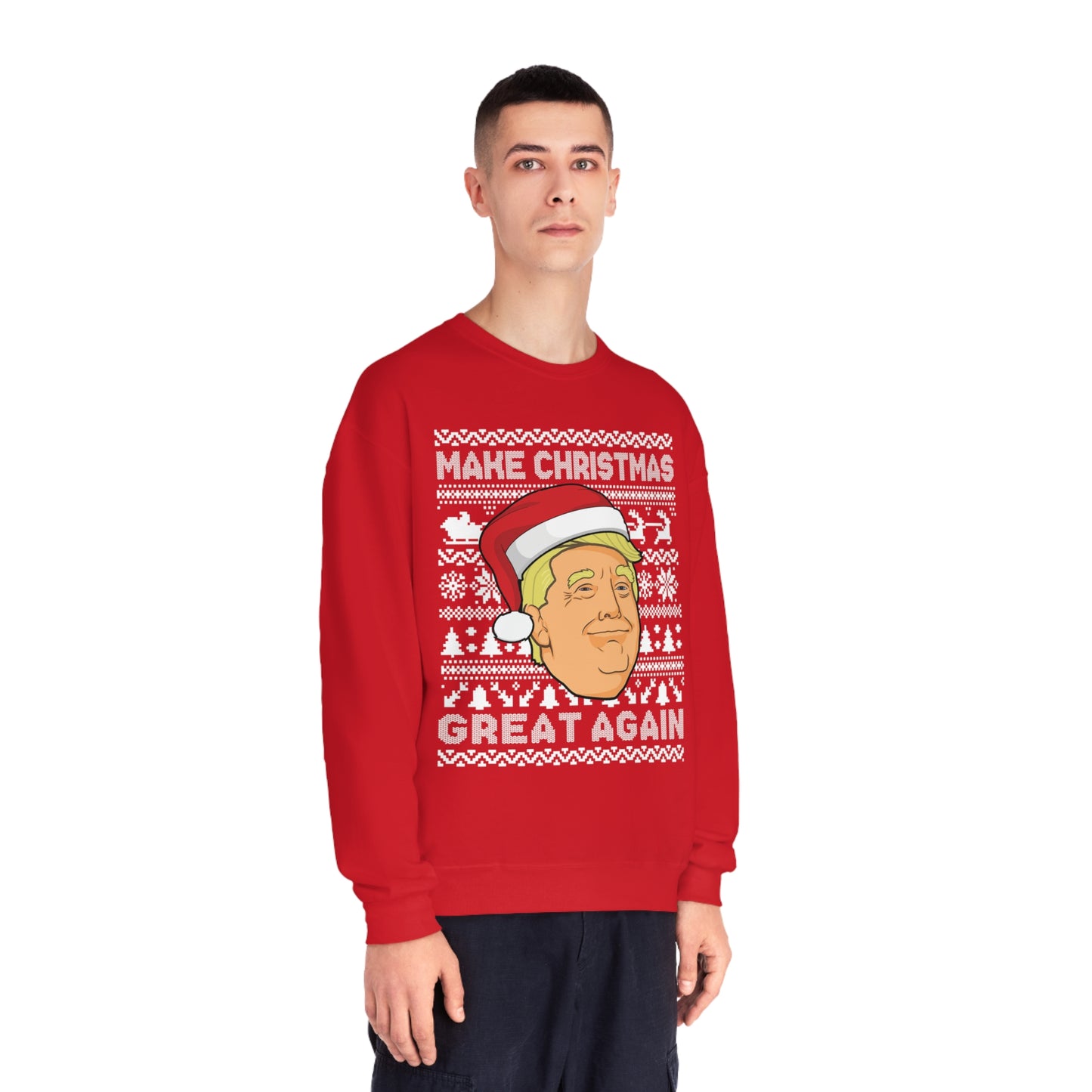 Trump Christmas Sweater, Make Christmas Great Again Sweatshirt