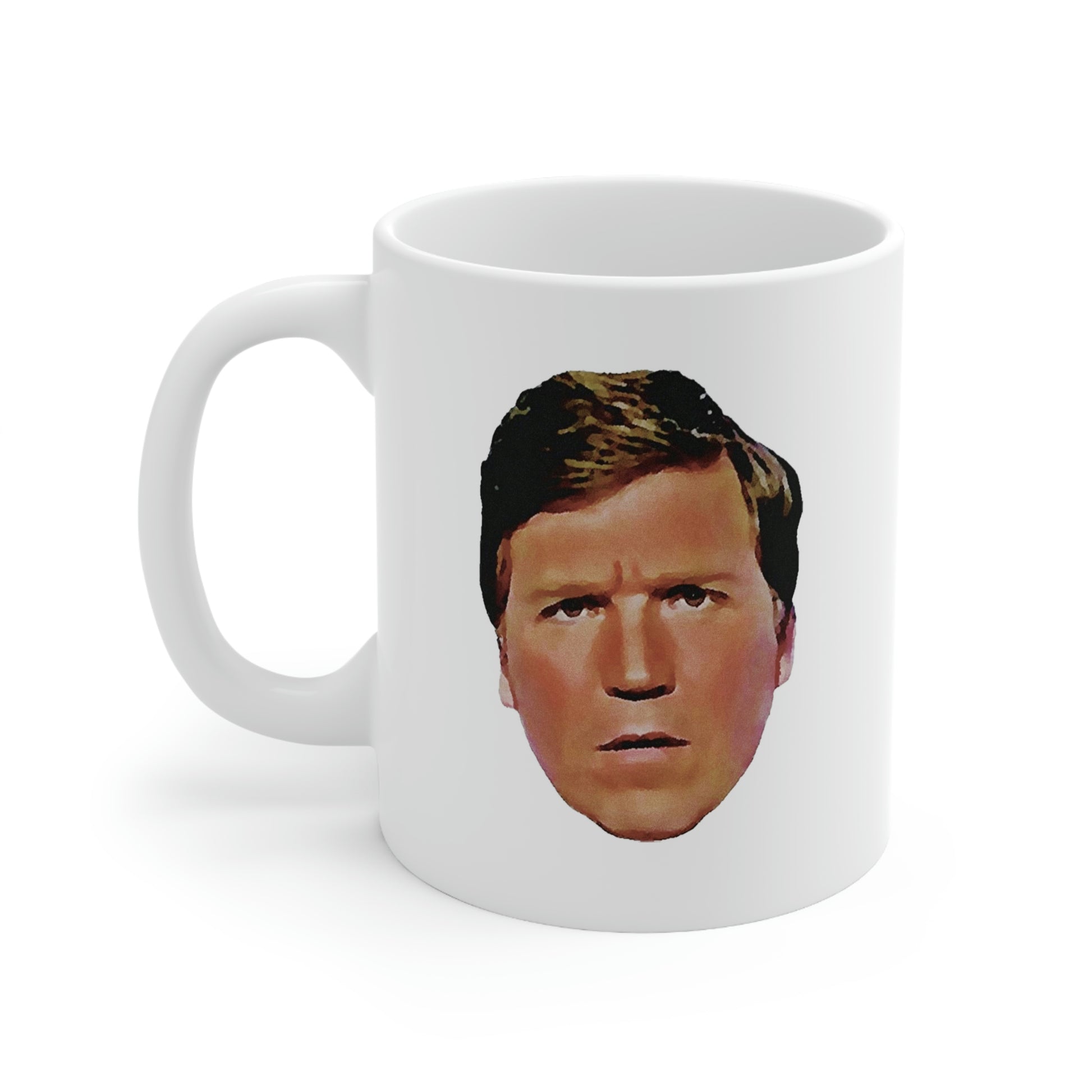 Tucker Carlson Mug, Tucker Carlson Meme Face, Conservative Republican Tucker Carlson Fired from Fox News