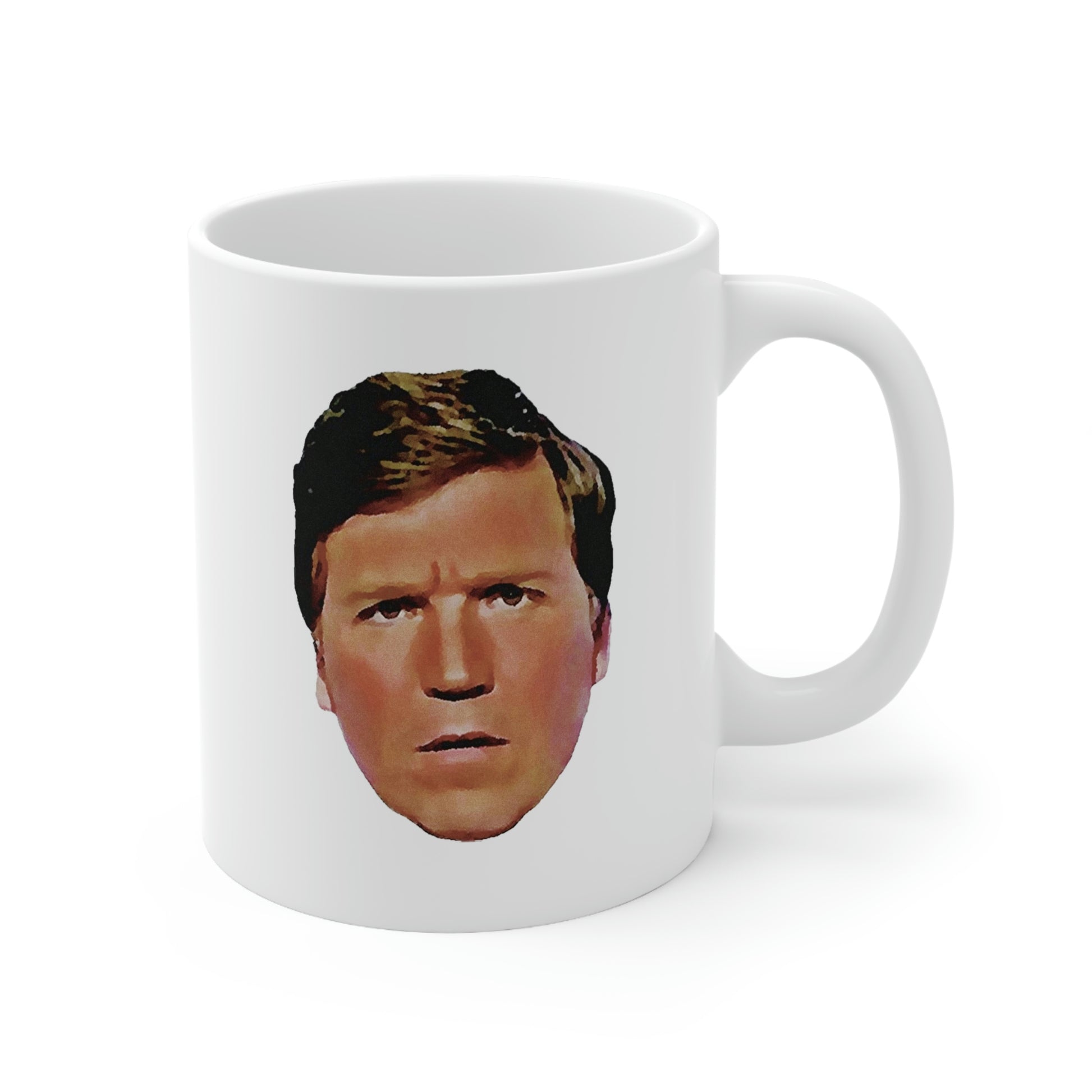 Tucker Carlson Mug, Tucker Carlson Meme Face, Conservative Republican Tucker Carlson Fired from Fox News