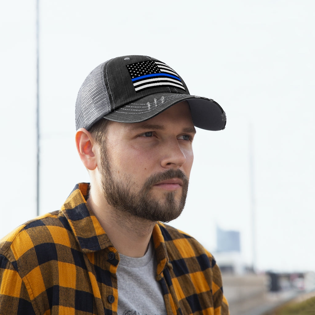 Thin Blue Line Trucker Hat