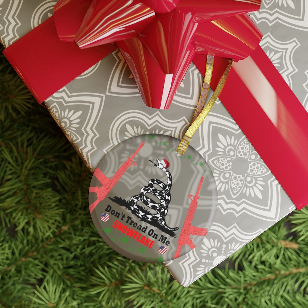 Don't Tread On Me - Glass Ornament - The Liberty Daily