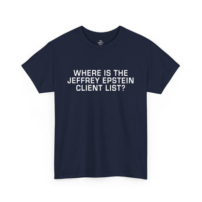 Where is the Jeffrey Epstein Client List Shirt