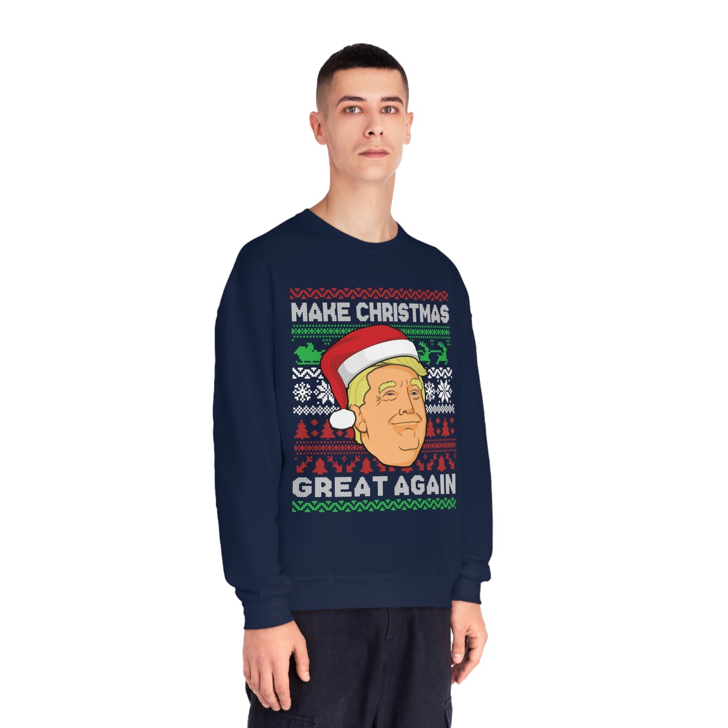 Trump Christmas Sweater, Make Christmas Great Again Sweatshirt