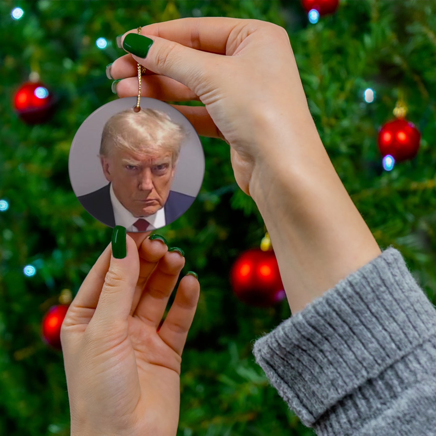 Trump Mugshot Ornament