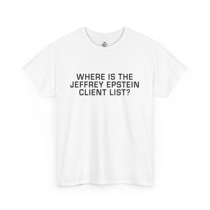 Where is the Jeffrey Epstein Client List Shirt