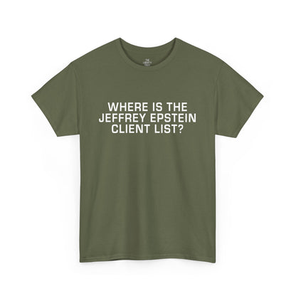 Where is the Jeffrey Epstein Client List Shirt