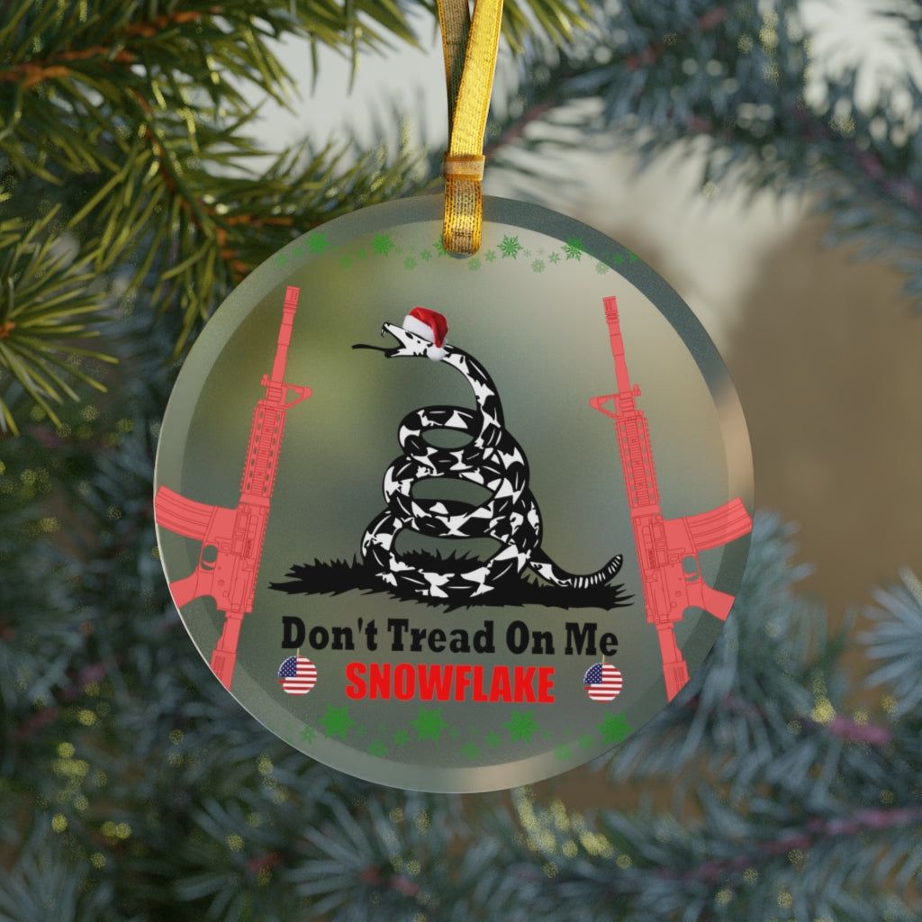 Don't Tread On Me - Glass Ornament - The Liberty Daily